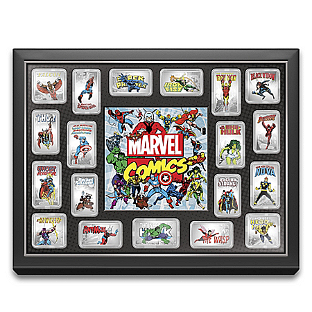 MARVEL Comics Silver Age Hero Ingot Collection With Display