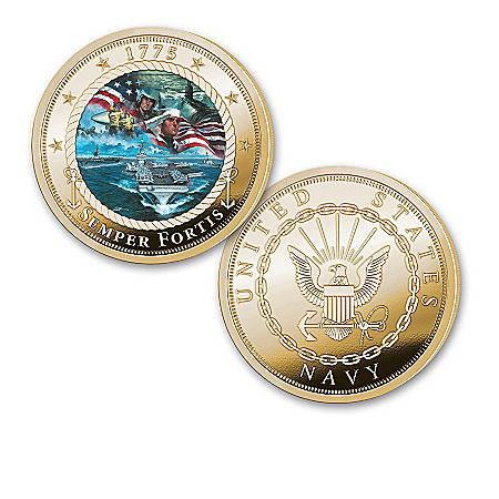 The U.S. Navy 24K Gold-Plated Proof Coin Collection