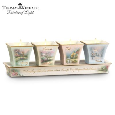 Buy Thomas Kinkade Seasons Of Light Collectible Porcelain Candleholder Collection