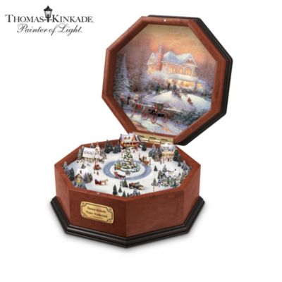 Thomas Kinkade Holiday Miniatures Animated Music Box Collection