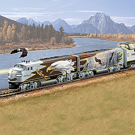 Wings Of Majesty Express Bald Eagle Art Train Collection