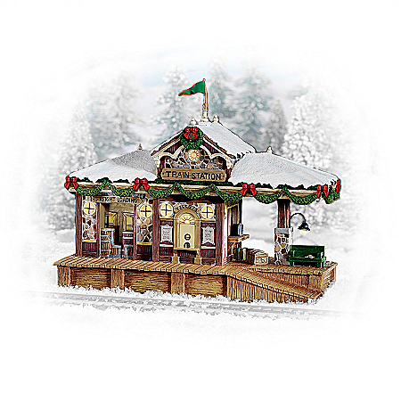 Christmas Train Station Railroad Accessory Collection