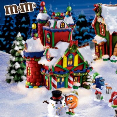 M&M'S Christmas Village Collection Featuring M&M'S Character Figurines
