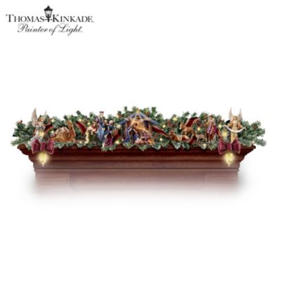 Thomas Kinkade Light-Up Nativity Christmas Decoration: Nativity Garland Collection