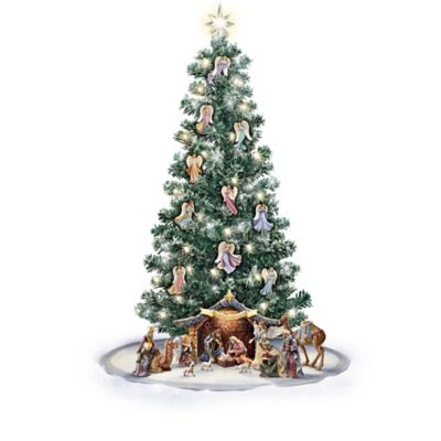 Buy Thomas Kinkade Blessed Nativity Christmas Tree And Angel Ornament Collection