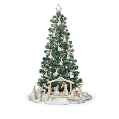 Buy Silver Blessings Nativity Illuminated Christmas Tree Collection