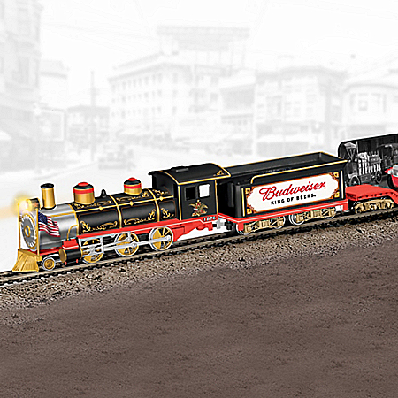 Hawthorne Village Budweiser Delivers Through The Years Express Steam Locomotive Train
