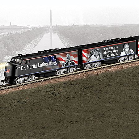 Martin Luther King Jr HO Electric Train with Removable Sculpture: Lights Up