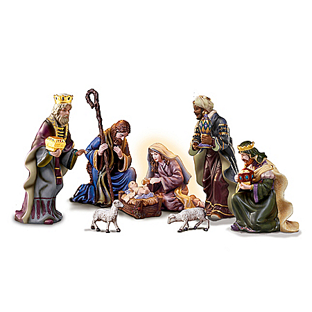 Thomas Kinkade O’ Holy Night Porcelain Nativity Collection