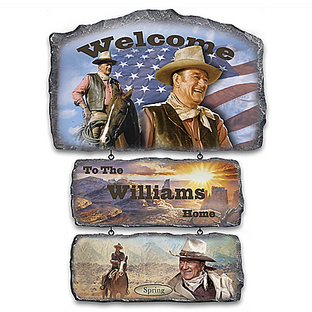 John Wayne Personalized Indoor Welcome Sign Collection