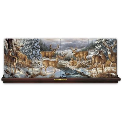 Buy Winter Gathering By Rosemary Millette Deer Art Panorama Collector Plate Collection