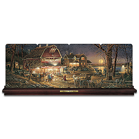 Terry Redlin Harvest Moon Ball Panorama Plate Collection