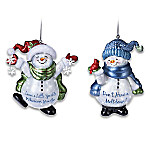 Buy Sparkling Snow Friends Illuminated Snowman Christmas Ornament Collection