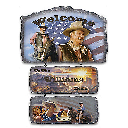 John Wayne Personalized Indoor Welcome Sign Collection