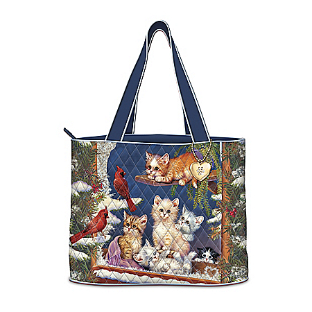 Jürgen Scholz Cat-Themed Quilted Tote Bag Collection