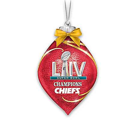 Chiefs Super Bowl LIV Lighted Glass Ornament Collection
