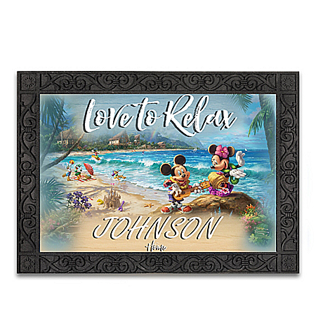 Disney Thomas Kinkade Personalized Welcome Mat Collection