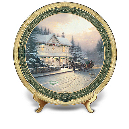 Thomas Kinkade Cherished Christmas Memories Collector Plate Collection