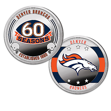 Denver Broncos Proof Collection With Display