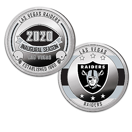 Las Vegas Raiders Proof Coin Collection With Display