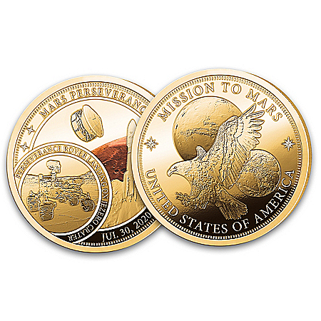 The Mission To Mars 24K Gold-Plated Proof Coin Collection