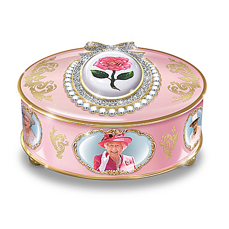 Royal Brooch-Inspired Porcelain Music Box Collection
