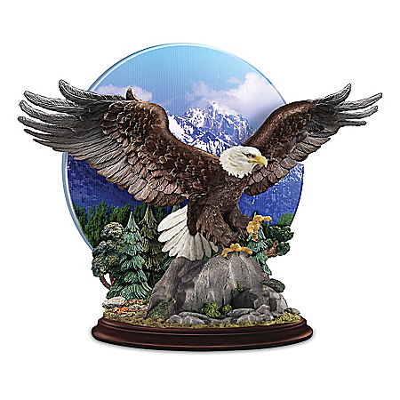 Eagle Sculptures With Lenticular Lens Artistry