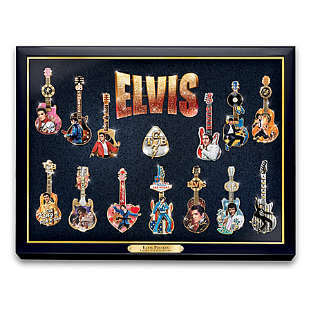Elvis Presley Legacy Pin Collection With Display Case