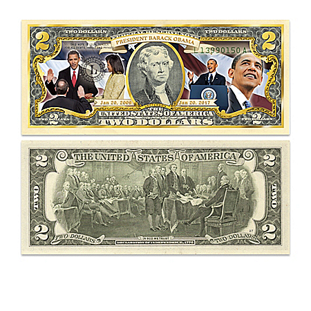 President Obama  Bill Currency Collection With Display Box