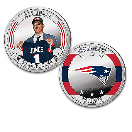 New England Patriots Proof Coin Collection With Display