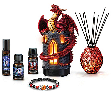 Anne Stokes Essential Oils Collection With Light-Up Diffuser