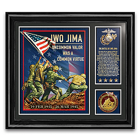 USMC Defining Moments Framed Wall Decor With Military Art