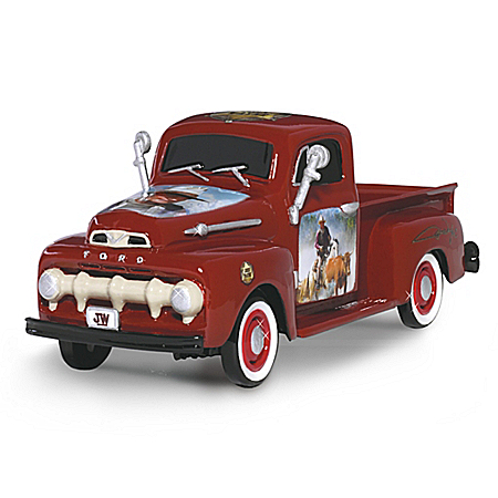 1:36-Scale Ford Truck Sculptures With John Wayne Portraits