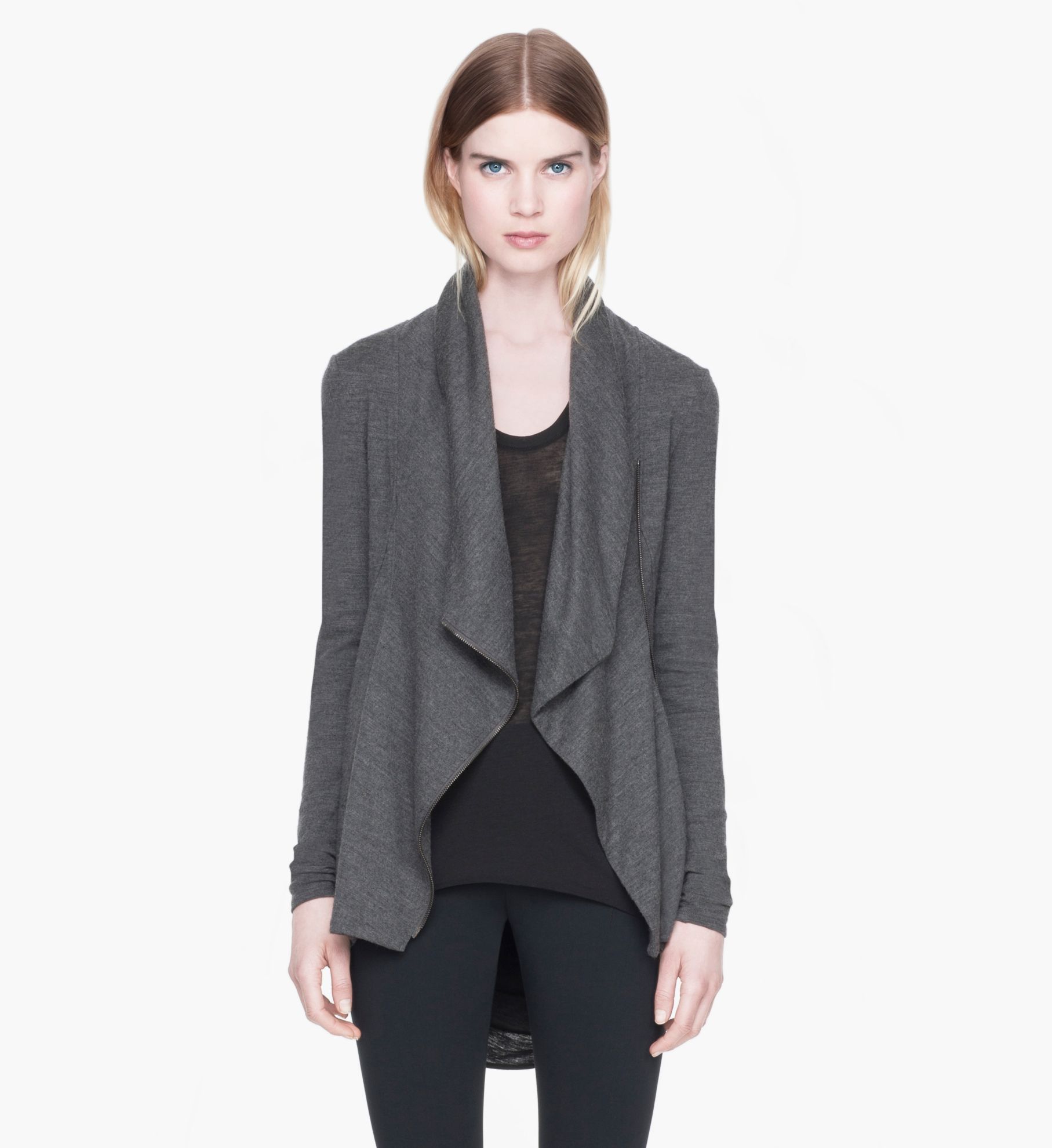 SONAR WOOL COLLARED CARDIGAN
