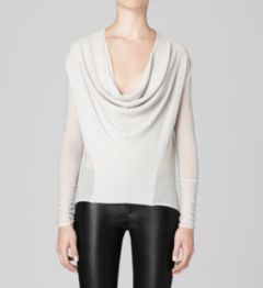 SHEER OPAQUE LONG SLEEVE SWEATER