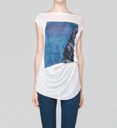RHOMBUS PRINT JERSEY TOP