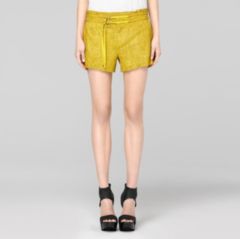 CORAL LASER LEATHER SHORT