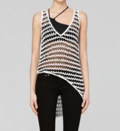 DESTROYED SHEEN SWEATER TOP