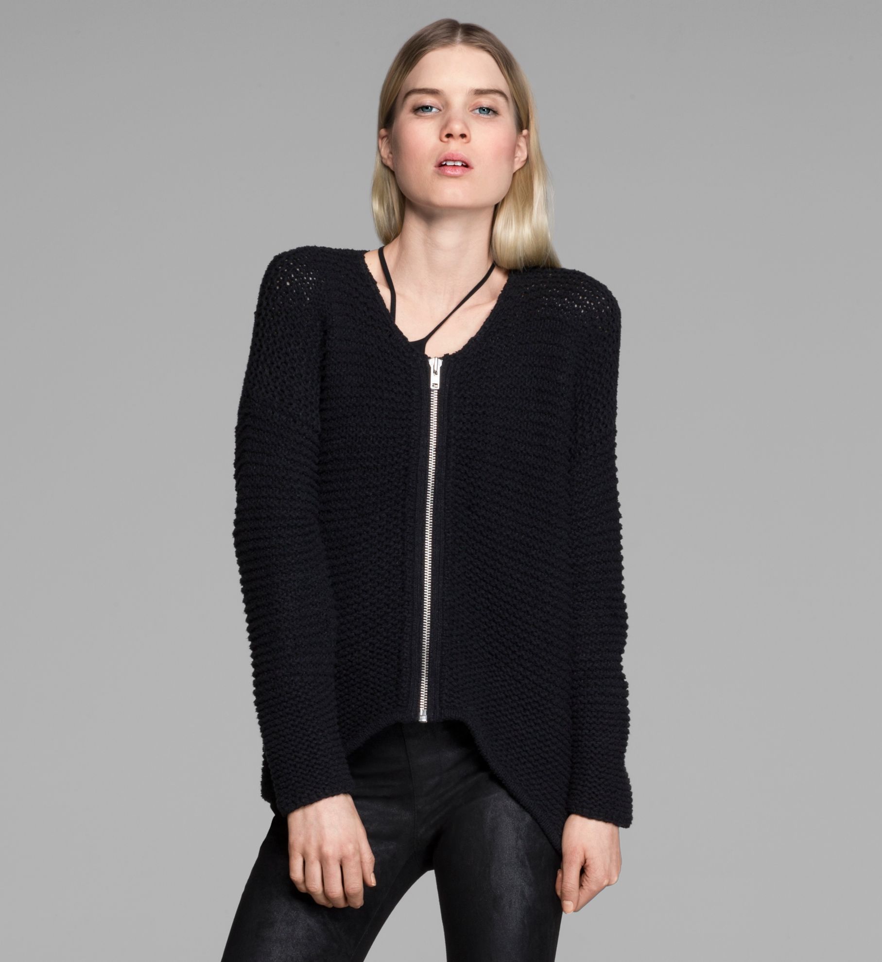 LOOPED COTTON CARDIGAN