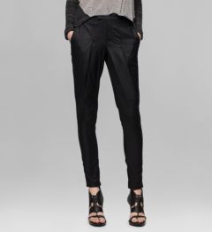 LACQUERED COTTON TROUSER