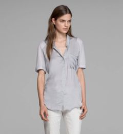 GLASSY SHIRTING TOP