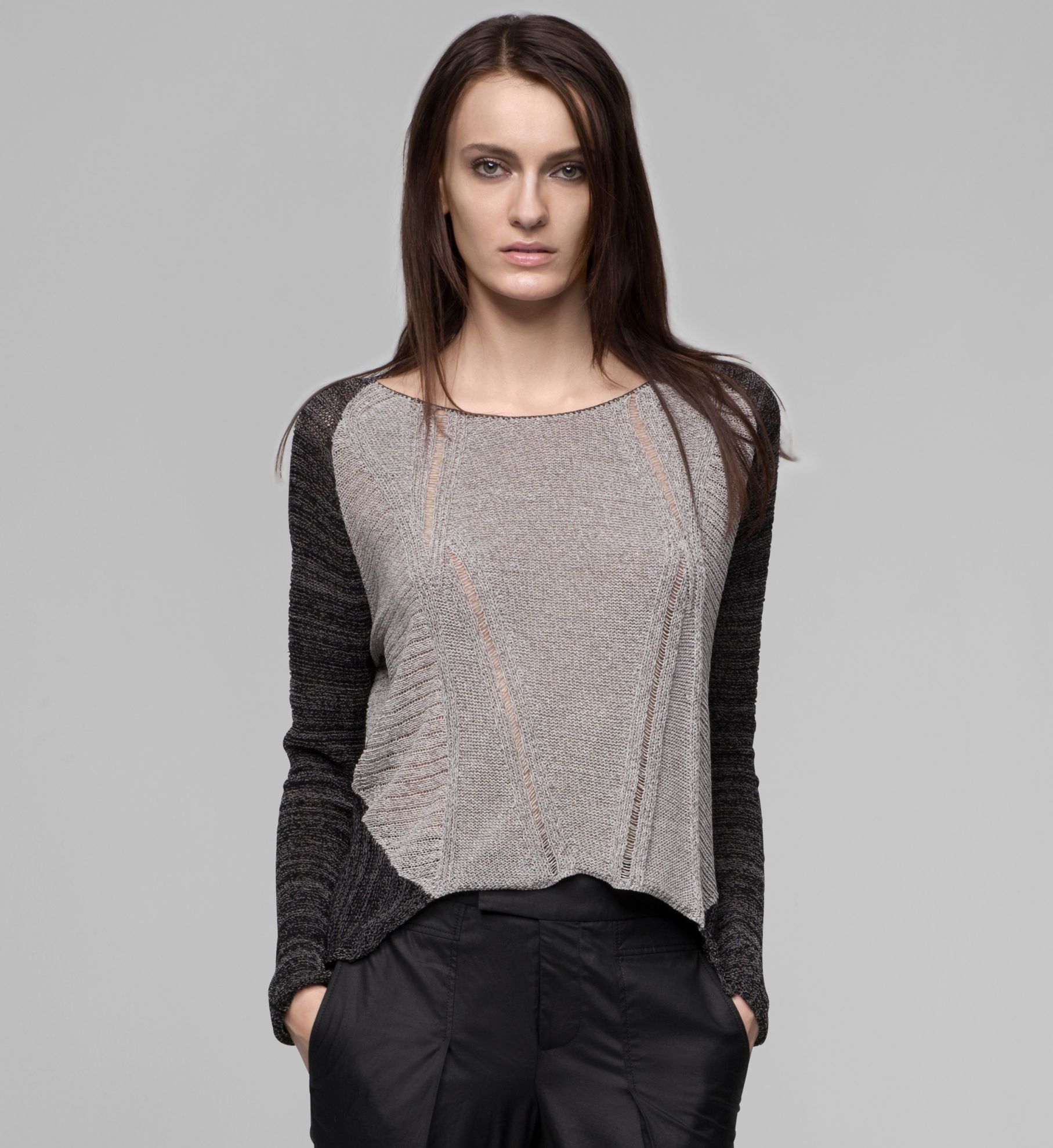 TRANSPARENT MELANGE SWEATER