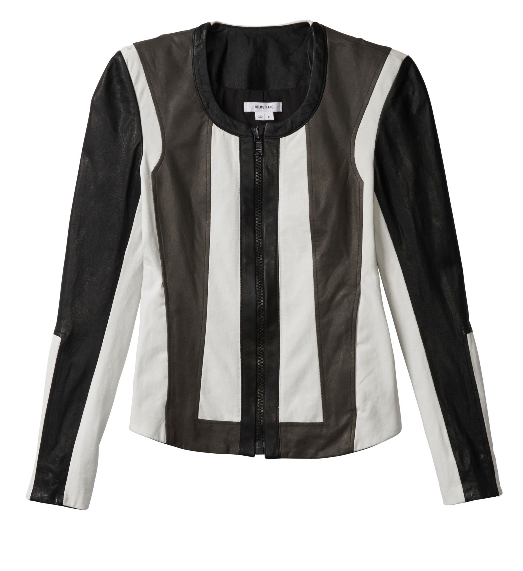 PAX LEATHER COLOR BLOCKED JACKET