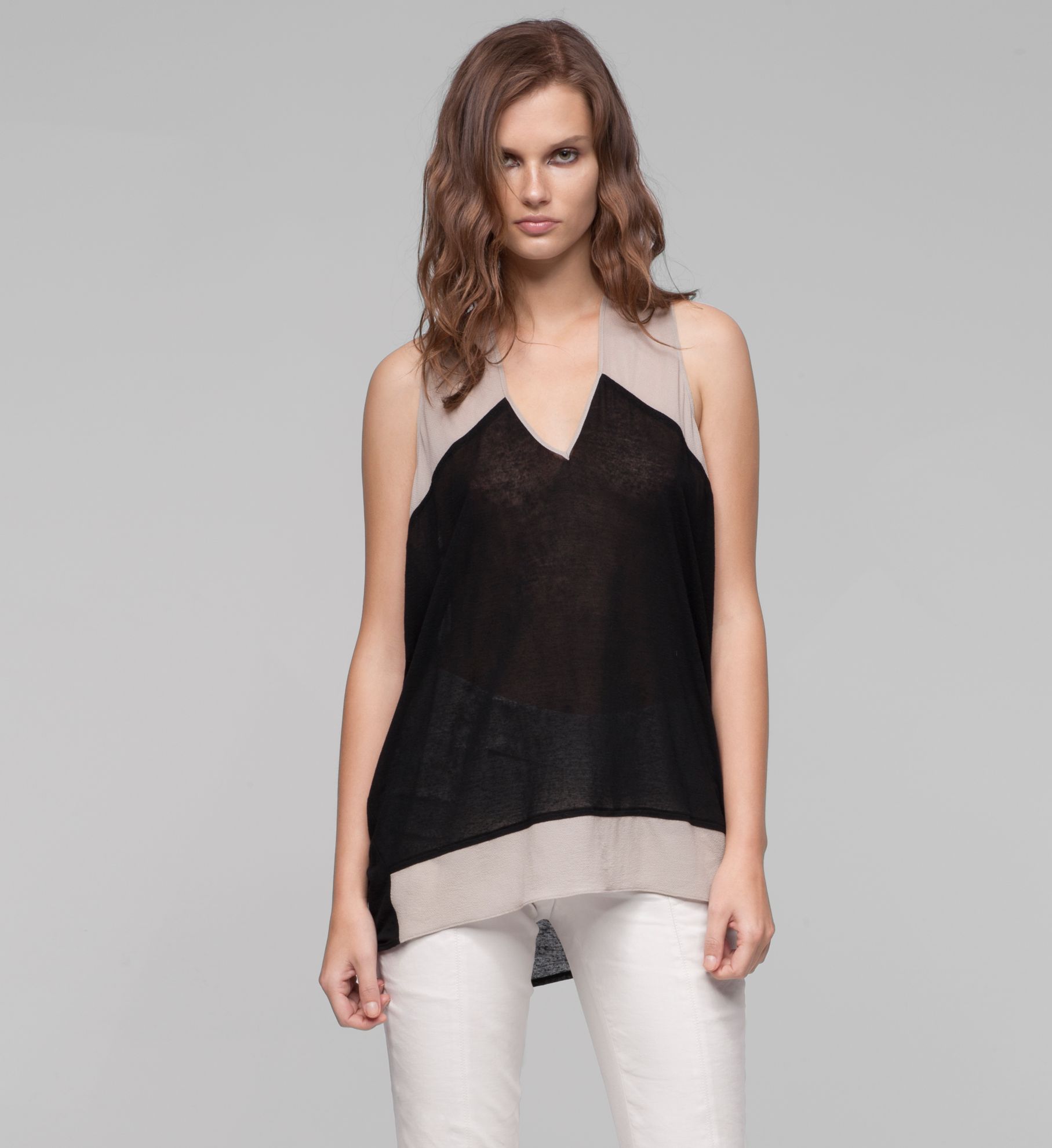 LINEN VISCOSE JERSEY TANK