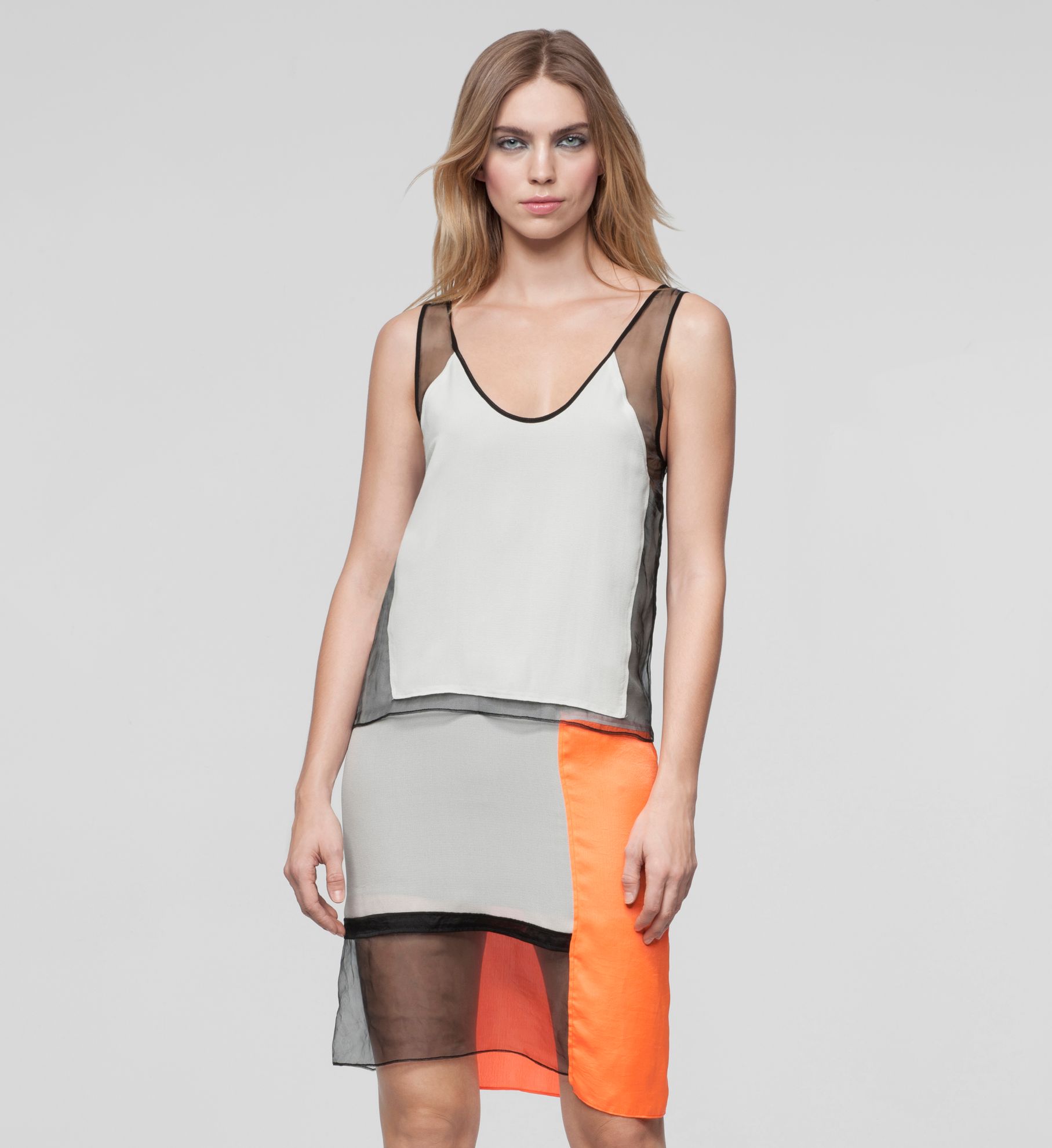 CHROMA DRAPE DRESS