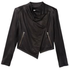 WASHED LEATHER CROPPED JACKET