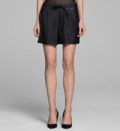WASHED LEATHER SHORT