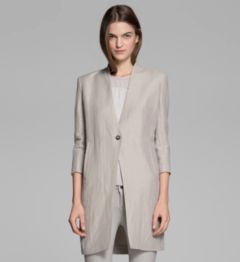 MATRIX LINEN COAT