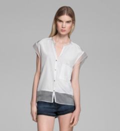SILK COTTON SHIRTING TOP