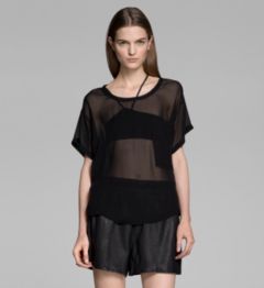 GHOST SILK SEAM POCKET TOP